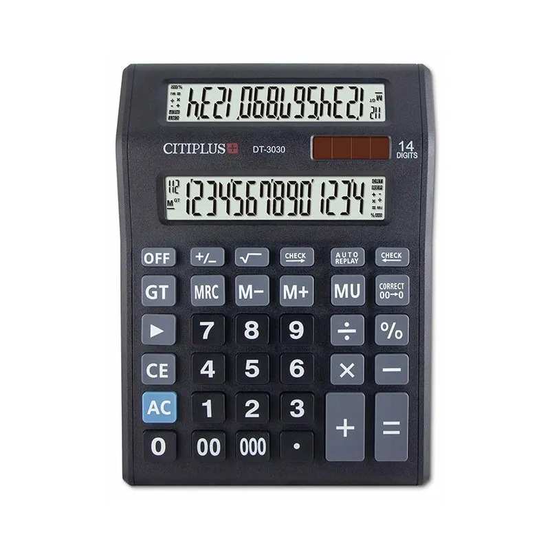 Calculatrice de bureau Osalo 14 Chiffres DT330 2 écrans