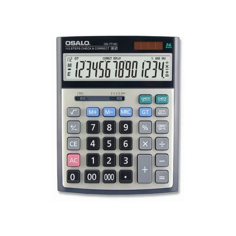 Calculatrice de bureau Osalo OS-7714C / 14 Digits