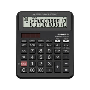 Calculatrice de bureau SHARP EL-CC12D / 12 Chiffres / NOIR