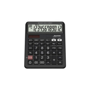 Calculatrice de bureau SHARP EL-CC12G / 12 Chiffres / NOIR