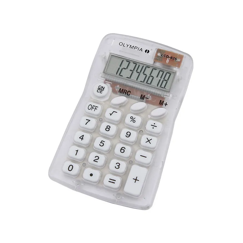 Calculatrice de poche 8 chiffres Olympia LCD 825 / Blanc