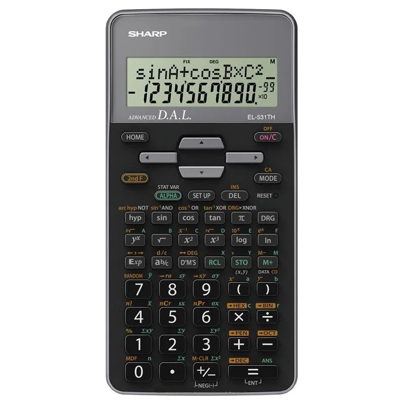 Calculatrice Scientifique de bureau SHARP EL-531THB / 10 Chiffres / GRIS