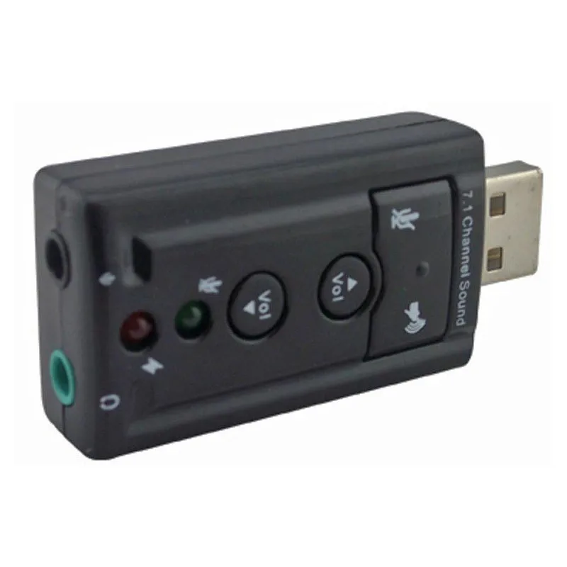 CARTE DE SON EXTERNE USB CANAL 7.1 / NOIR