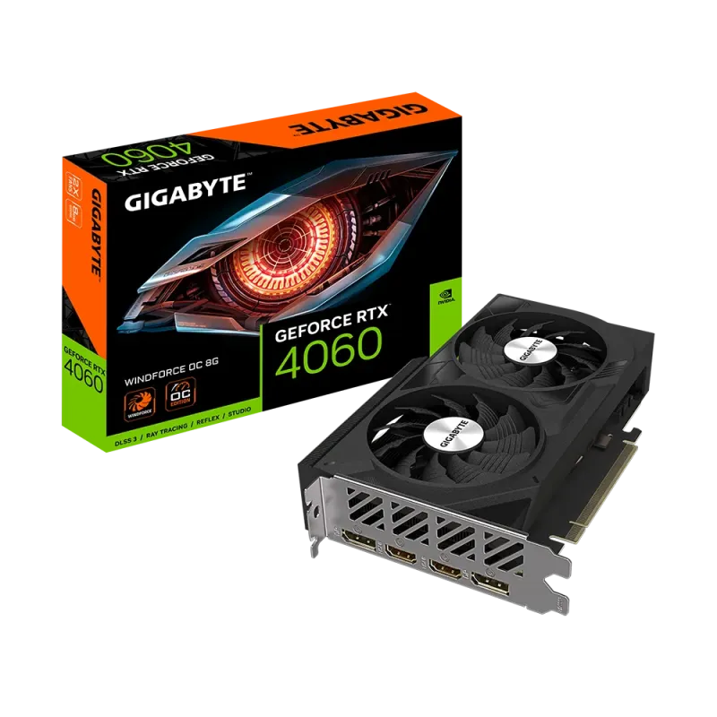 Carte graphique Gigabyte GeForce RTX 4060 WINDFORCE OC / 8 Go GDDR6