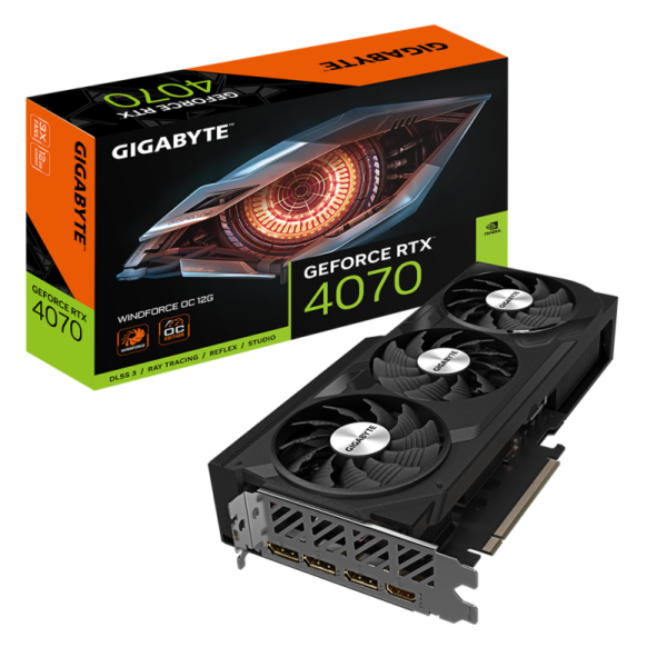 Carte graphique Gigabyte GeForce RTX 4070 WINDFORCE OC / 12 Go GDDR6X