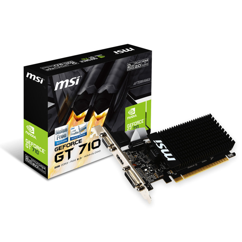 Carte Graphique MSI GeForce GT 710 LP / 2 Go DDR3