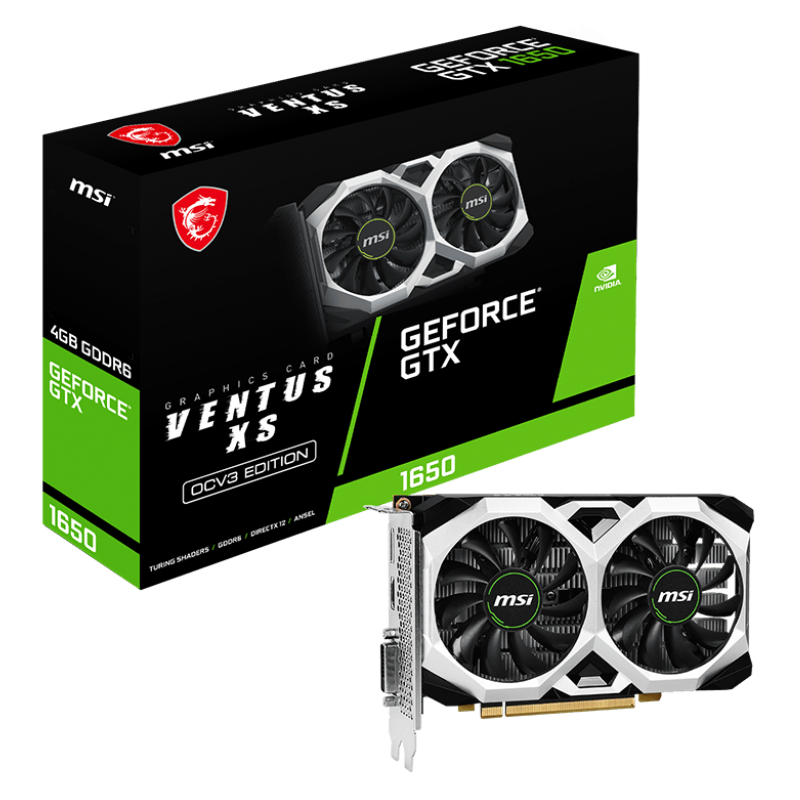 Carte graphique MSI GeForce GTX 1650 D6 VENTUS XS OCV3 / 4 Go GDDR6
