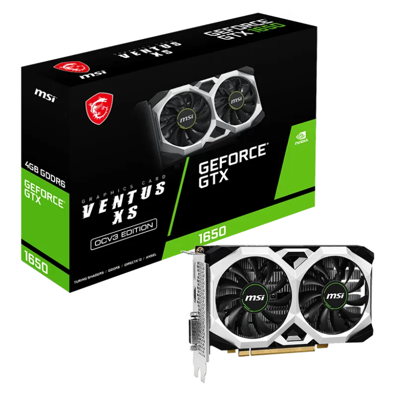 Carte graphique MSI GeForce GTX 1650 D6 VENTUS XS OCV3 / 4 Go GDDR6