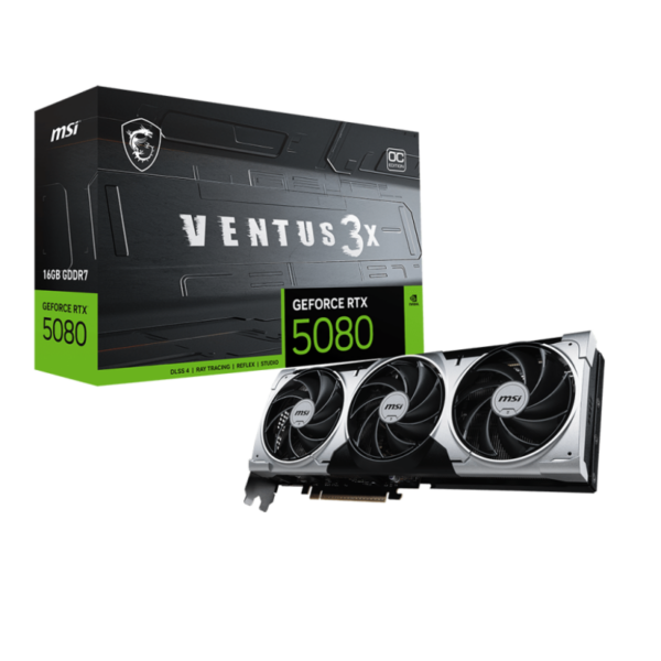 Carte graphique MSI NVIDIA GeForce RTX 5080 VENTUS 3X OC PLUS / 16 Go GDDR7