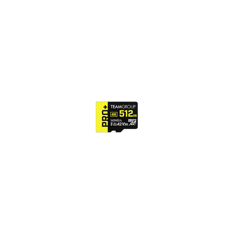 Carte mémoire TEAMGROUP A2 Pro Plus Card 512G Micro SDXC UHS-I U3 A2