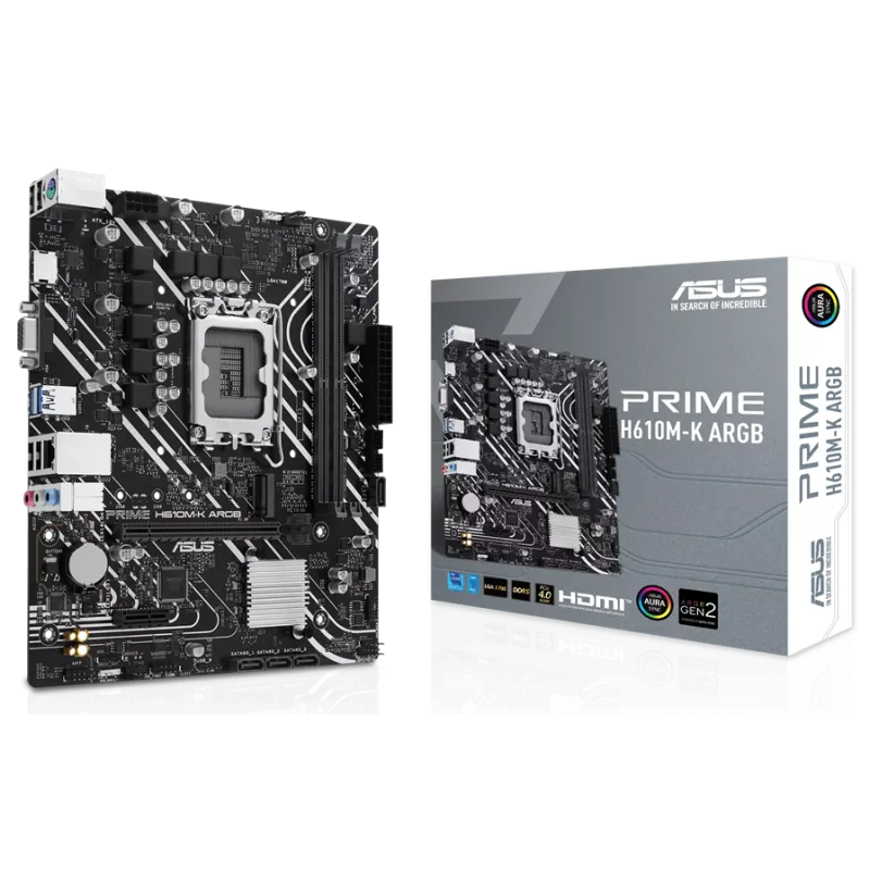 Carte mère micro-ATX ASUS PRIME H610M-K DDR4 / ARGB