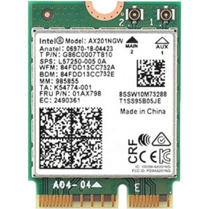 CARTE WIFI Double bande INTEL PCI EXP WIFI/BLEUTOOTH M.2 2230 WIFI 6 AX201NGW