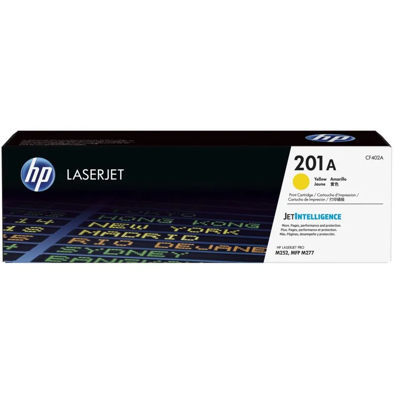 Cartouche de toner HP 201A  LaserJet Jaune originale / 1 330 pages CF402A