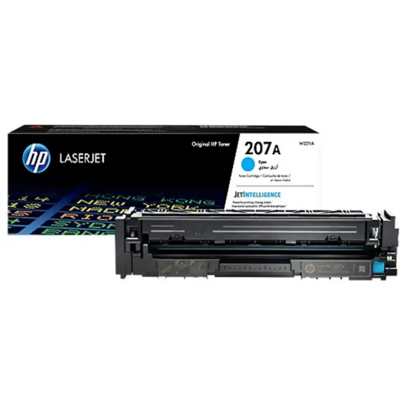 Cartouche de toner HP 207A cyan LaserJet  originale / 1 250 pages W2211A