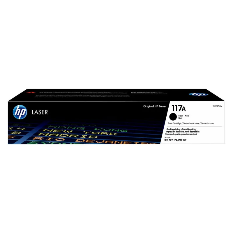 Cartouche de toner laser authentique HP 117A, noir / W2070A