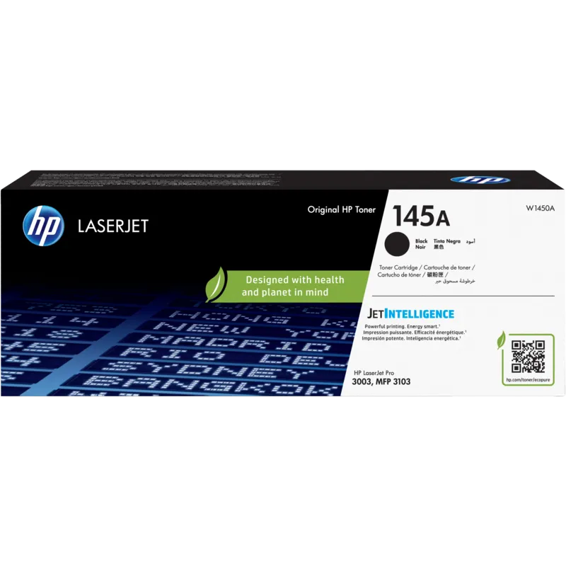 Cartouche de toner LaserJet authentique noir HP 145A (W1450A)