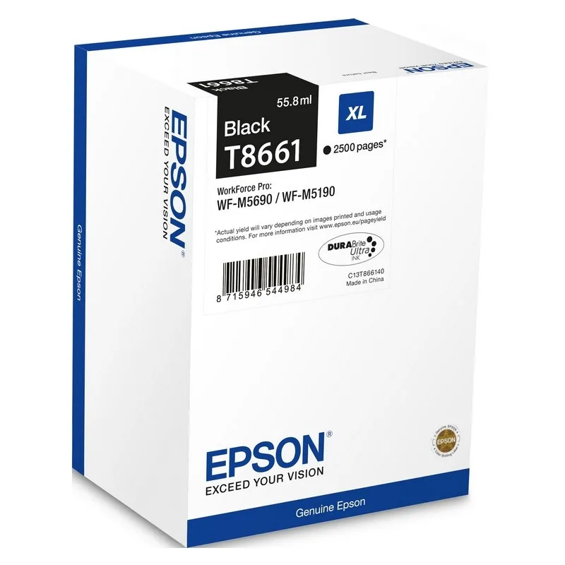 Cartouche d'encre Originale Epson T8661 C13T866140 / Noir