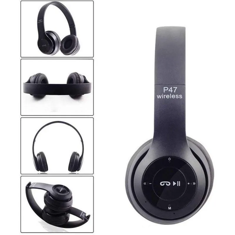 Casque-Micro Bluetooth P47 / Noir