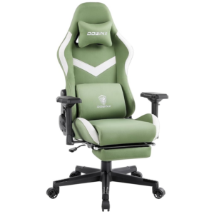Chaise GAMING DOWINX LS6668 / VERT / Avec Accoudoirs et repose pieds