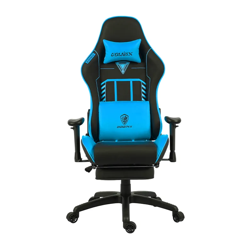 Chaise GAMING DOWINX LS6670 / Bleu / Avec Accoudoirs et repose pieds