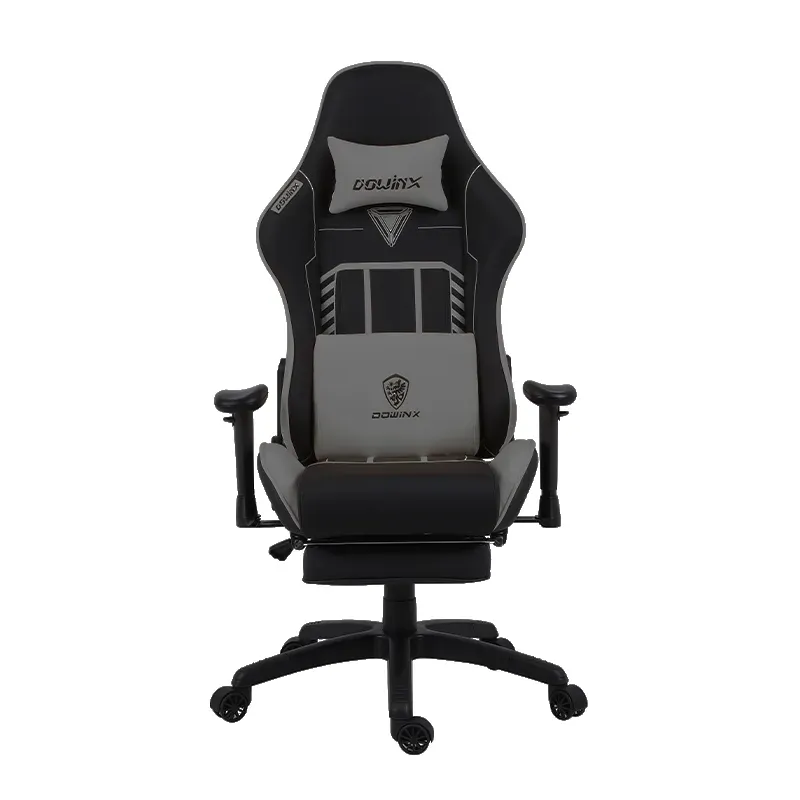 Chaise GAMING DOWINX LS6670 / Gris / Avec Accoudoirs et repose pieds
