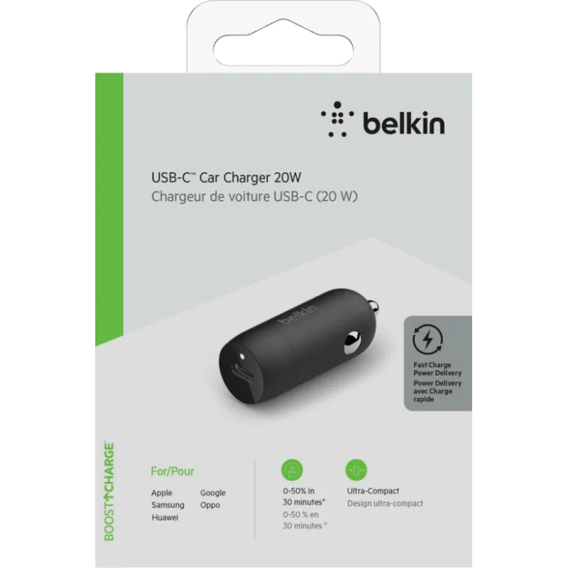 CHARGEUR ALLUME-CIGARE DE VOITURE USB-C PD / 20 W