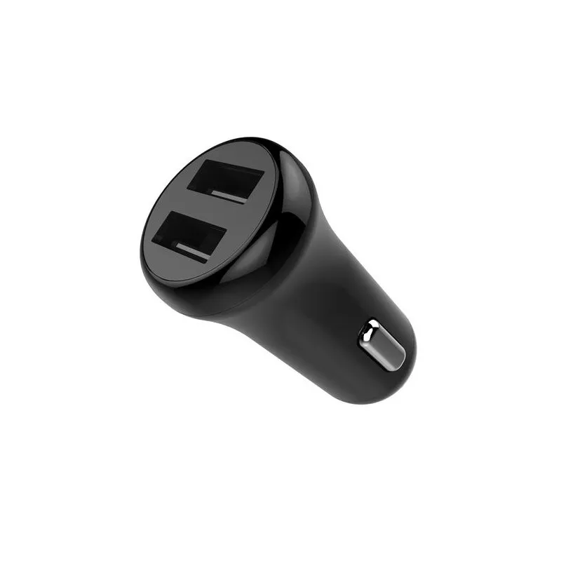 CHARGEUR ALLUME CIGARE DOUBLE SORTIE 2X USB + AFFICHEUR / Noir
