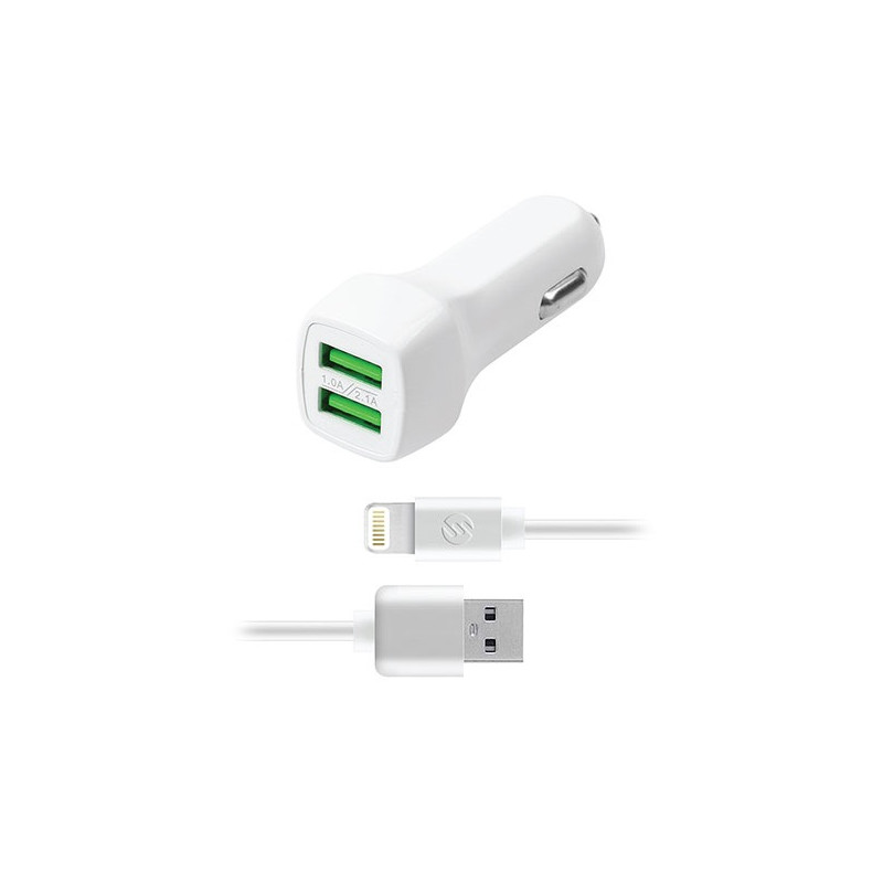 Chargeur Allume Cigare S-Link AC30B 2.1A avec câble Micro USB pour Android