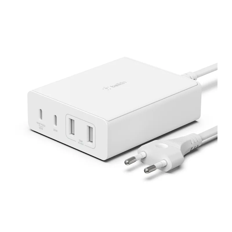 Chargeur Belkin BoostCharge Pro GaN 4 ports / 108 W / Blanc