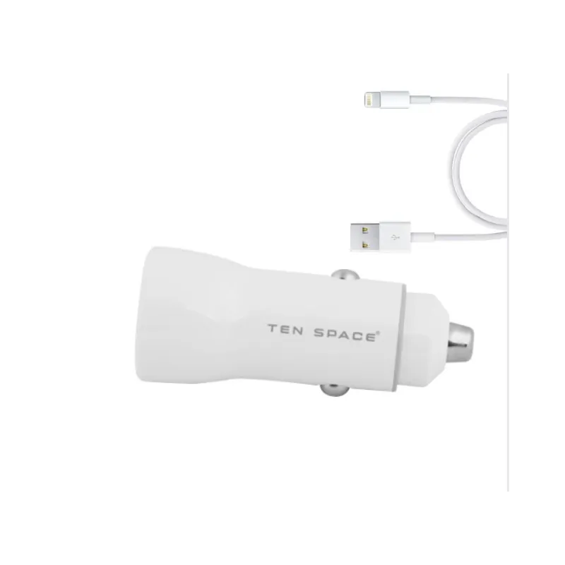 CHARGEUR DE VOITURE FAST CHARGE USB A +CABLE LIGHTNING / 38W