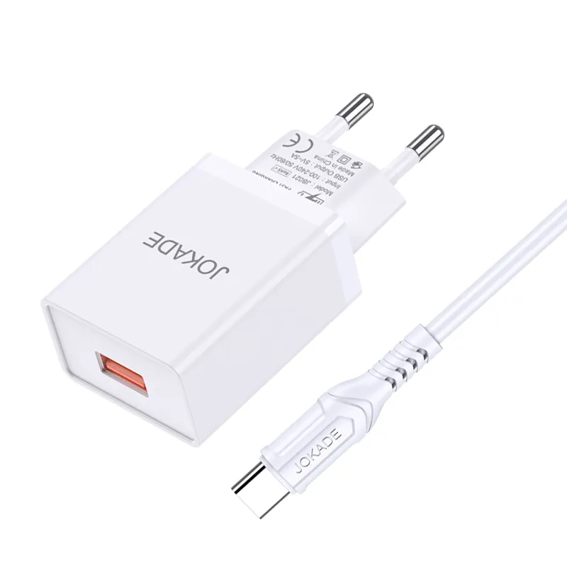 CHARGEUR JOKADE JB048/3A AVEC CÂBLE MICRO USB
