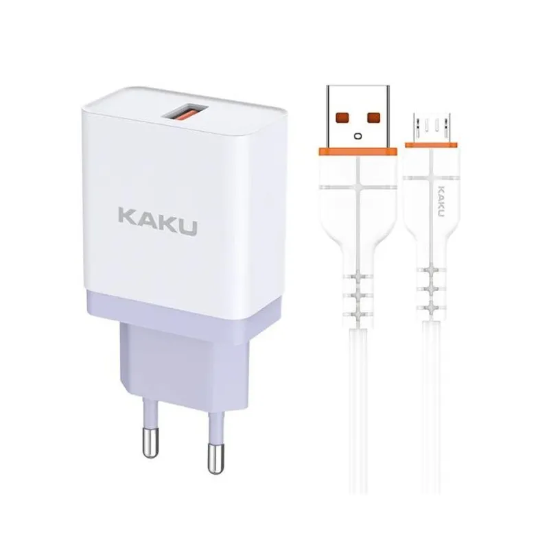 CHARGEUR KAKU Micro USB 1 PORT FULLY COMPATIBLE QC3.0