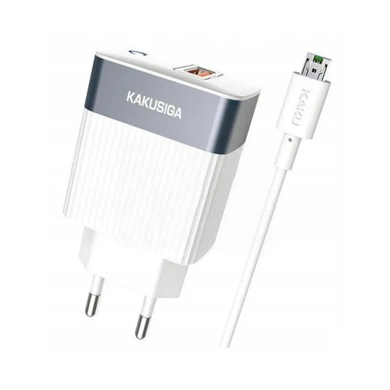 Chargeur KAKU Micro-USB Fully Compatible QC3.0 / 18W / Blanc