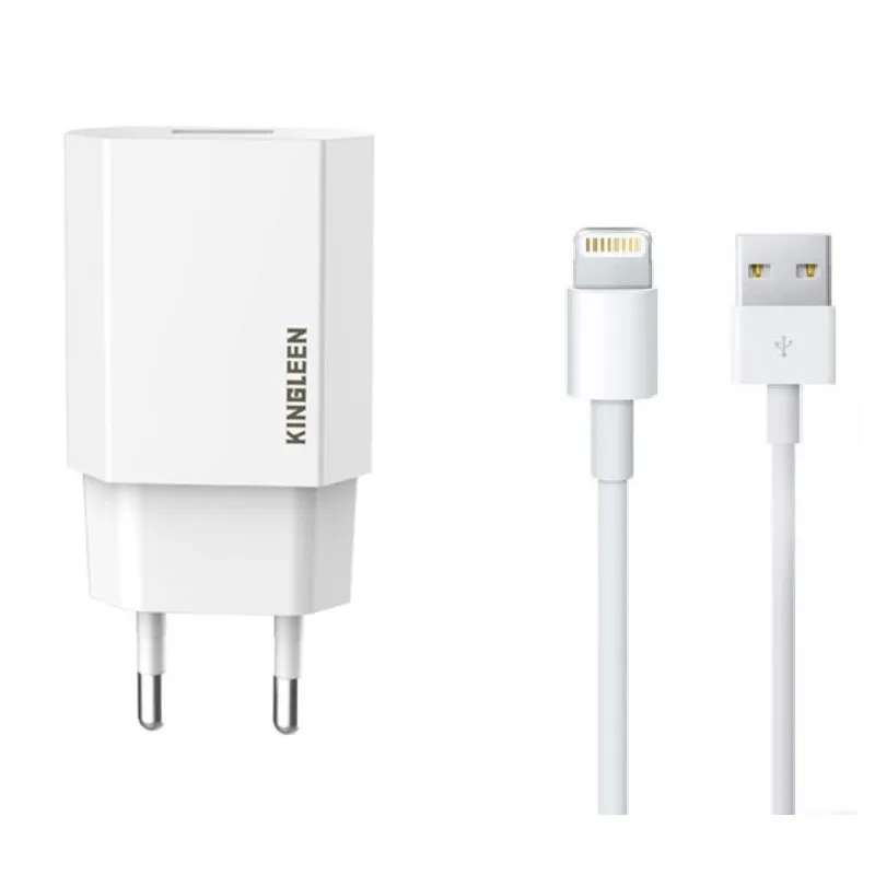 Chargeur KINGLEEN C831-IPH Lightning / Blanc