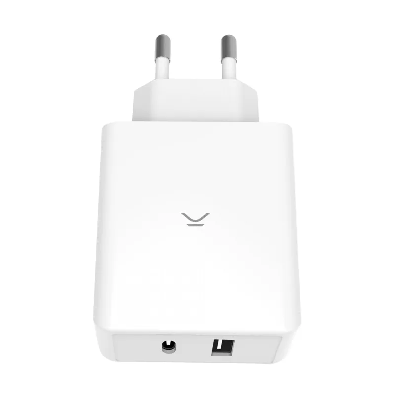 Chargeur Secteur Ksix Dual USB-C + USB-A  / Blanc
