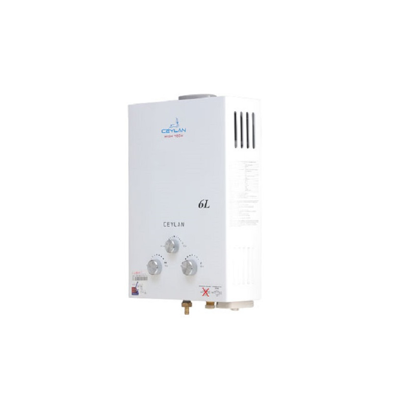 Chauffe-Eau automatique à Gaz de Ville Ceylan / 6L / Blanc