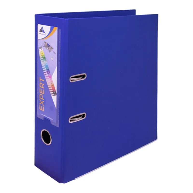 Classeur à levier EXPERT Dos de 80mm avec renfort métallique / Bleu Bleu