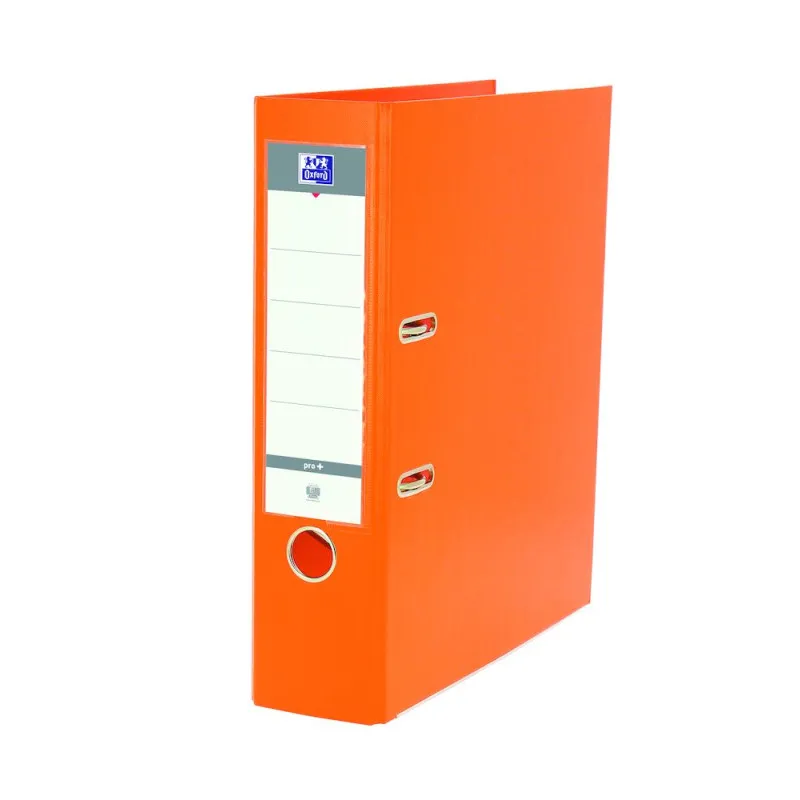 Classeur à levier Oxford Smart Pro+ Dos 80 mm A4 / Orange