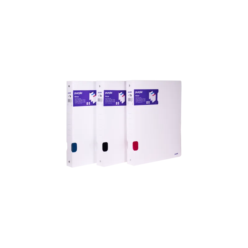 Classeur PVC SEMI RIGIDE SINUS A4  / BLANC