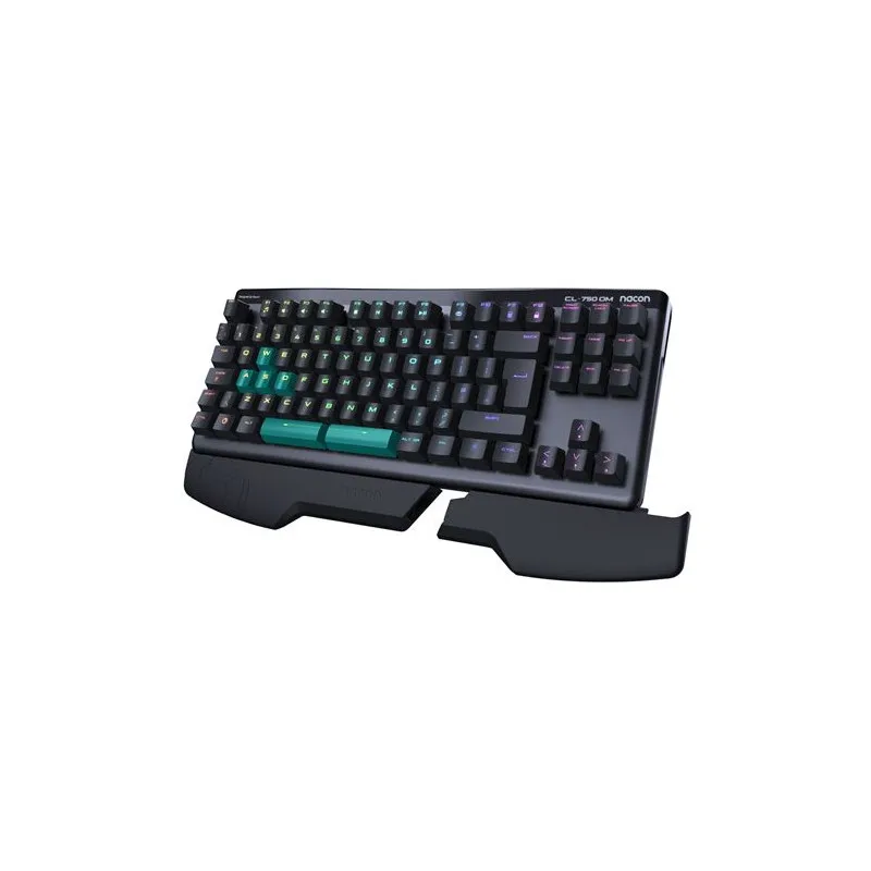 Clavier filaire gaming Nacon  Optique-mécanique /  Azerty /  Gris et Noir