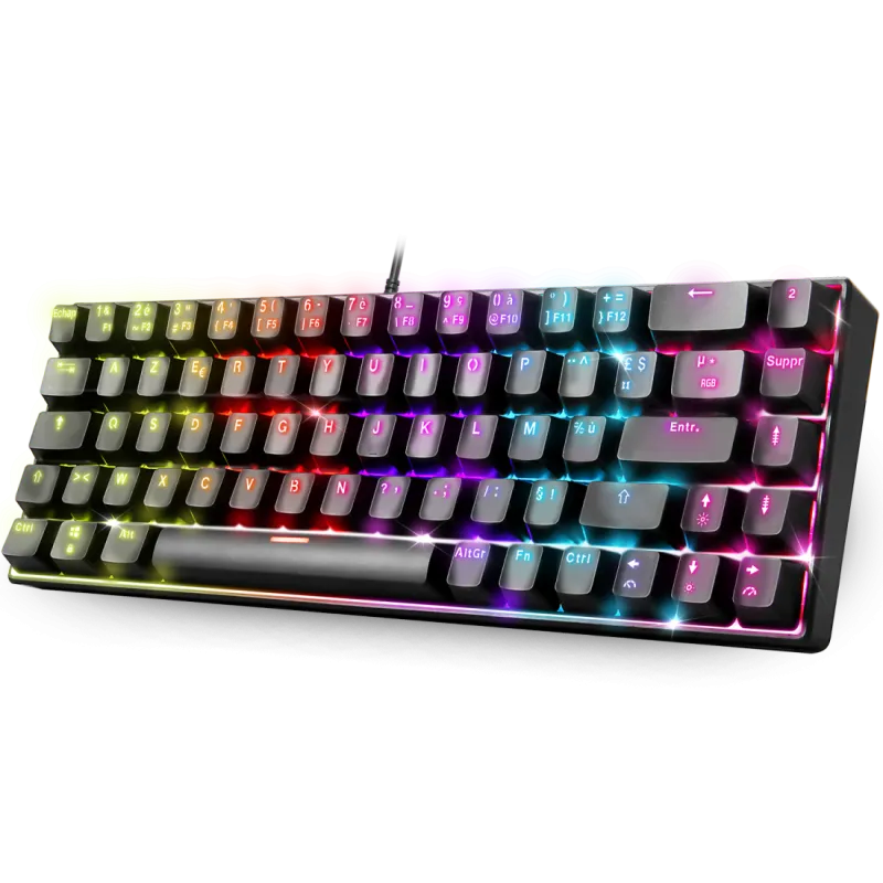 Clavier Gamer Filaire SPIRIT OF GAMER Xpert K150 RGB Switch Bleu - Noir