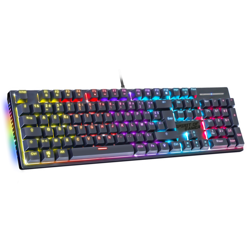 Clavier Gamer Filaire SPIRIT OF GAMER XPERT-K250 RGB Switch Rouge - Noir
