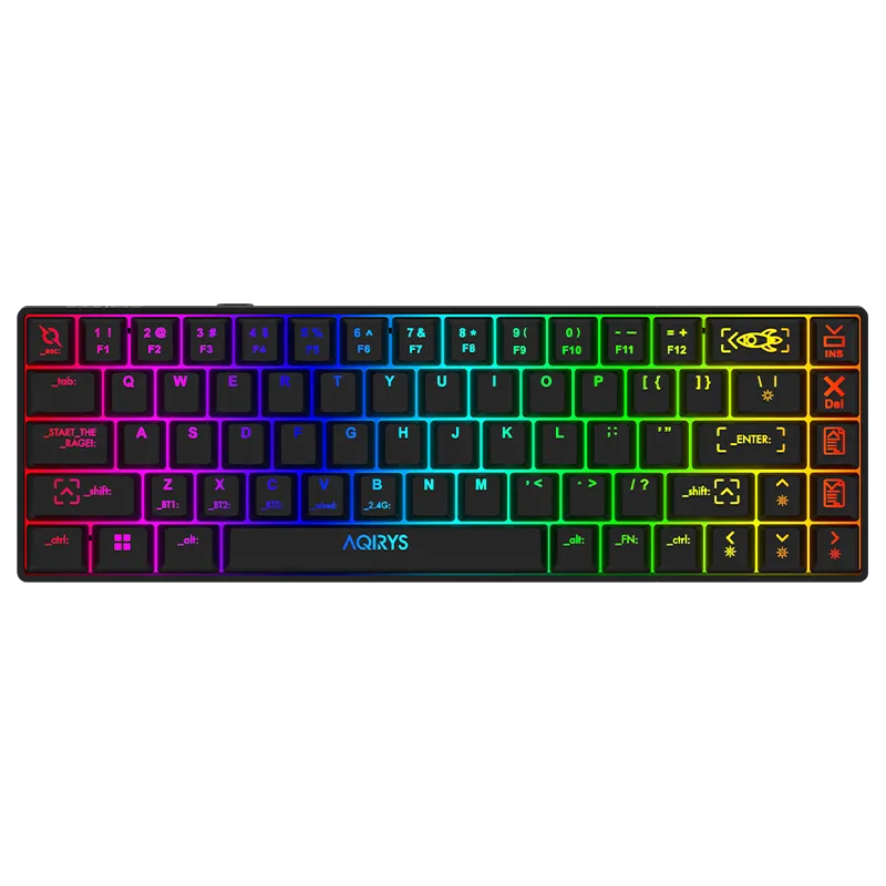 Clavier Gamer Mécanique AQIRYS MIRA / 100% Anti-ghosting /  RGB  / Noir
