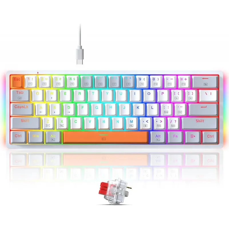 Clavier Gamer Mécanique Redragon AKALI K642WGO RGB / RED SWITCH