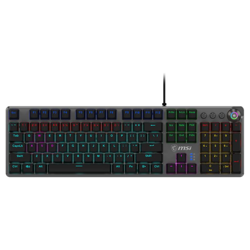 Clavier Gaming Filaire Mécanique MSI FORGE GK310 AZERTY / RGB / RED SWITCHES / USB / Noir