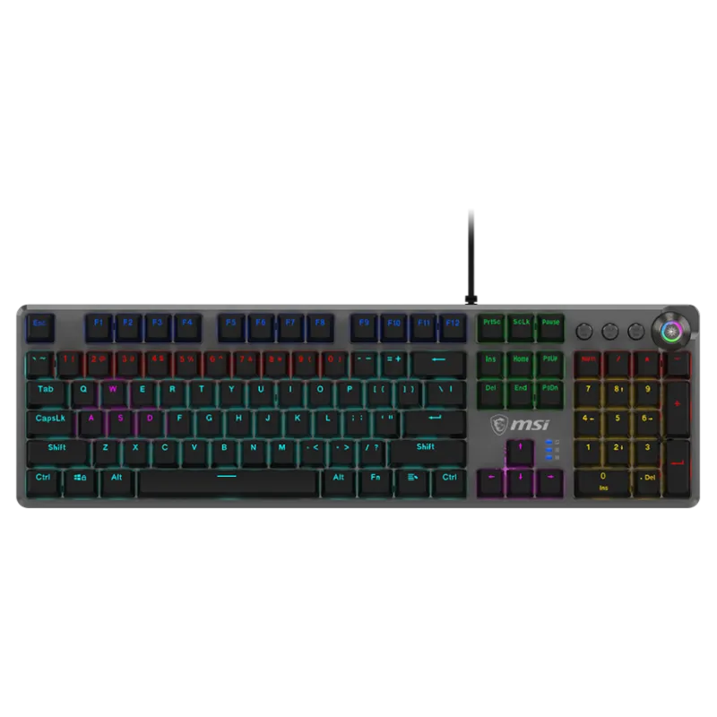 Clavier Gaming Filaire Mécanique MSI FORGE GK310 AZERTY / RGB / RED SWITCHES / USB / Noir