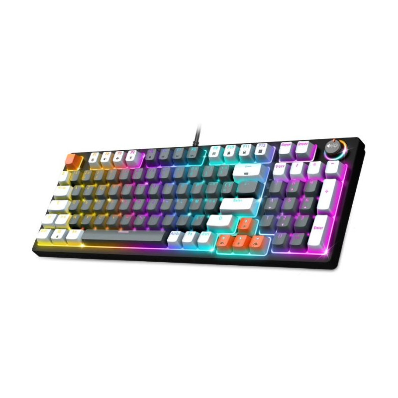 Clavier Gaming Filaire Mécanique Spirit Of Gamer XPERT K350 RGB / Brown Switch / Gris