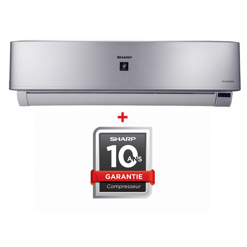 Climatiseur Sharp Split Inverter Tropicalisé 12000 BTU Chaud & Froid / Silver