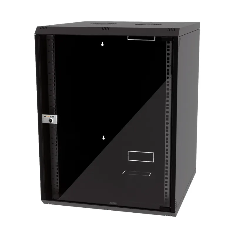 Coffret réseau VATPAN 15U 19" prof 600 mm avec porte vitré fixe / NOIR