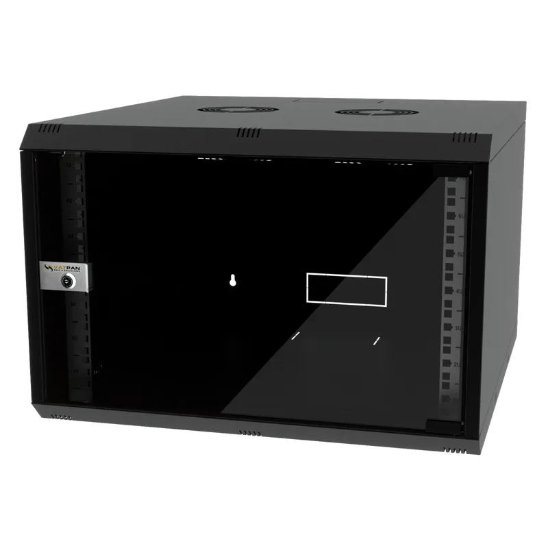 Coffret réseau VATPAN 7U 19" prof 600 mm avec porte vitré fixe / NOIR